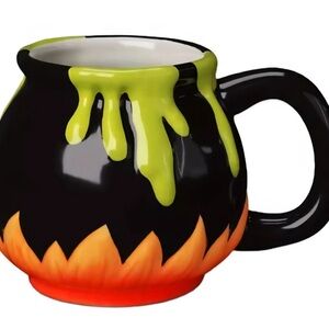 Halloween Cauldron Mug with Dripping Green Design